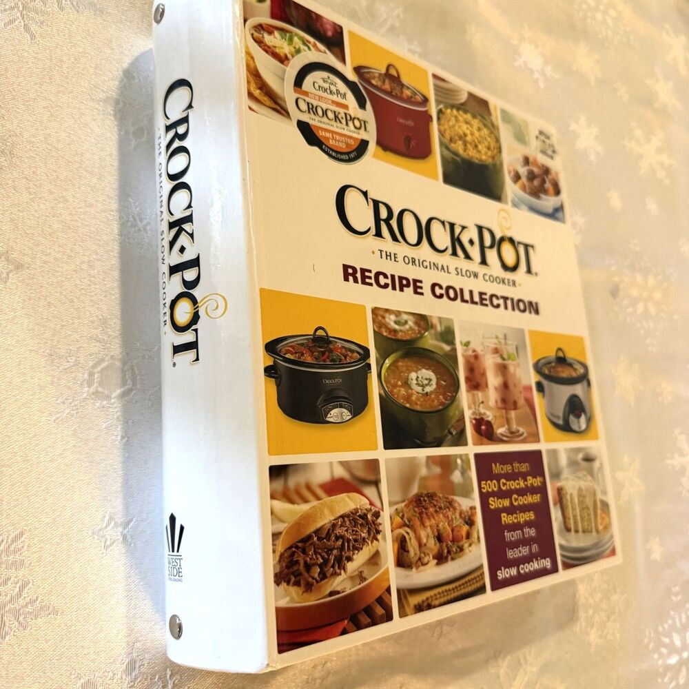 NWOT Crock Pot Cookbook Slow Cooker 5 Ring Binder Hard Cover